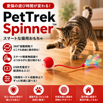 PetTrek Spinner™ – スマートなペット用おもち