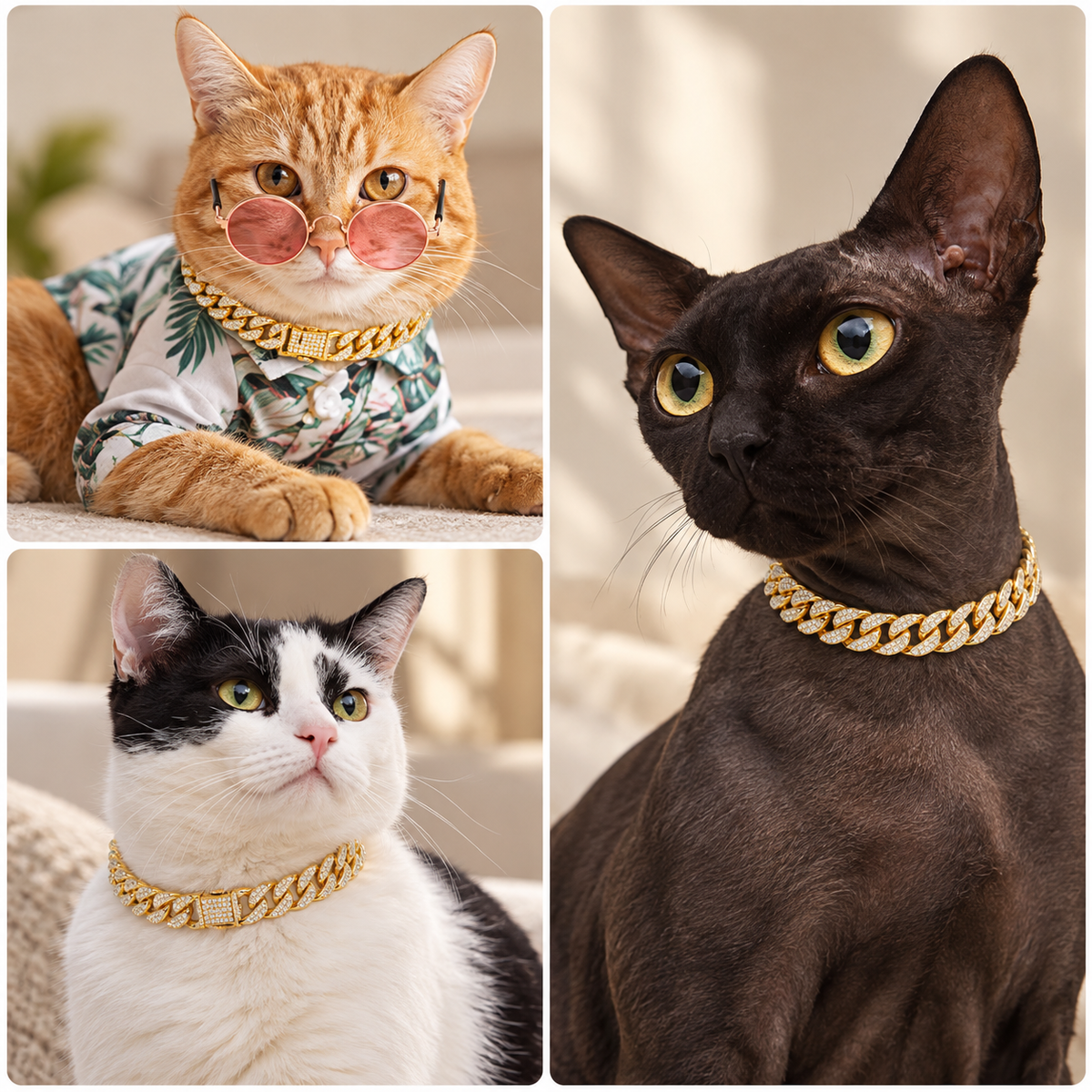 Rhinestone Necklace 犬・猫用