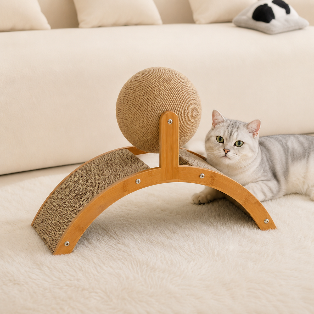 LINO™ Arch　回転ボール付き猫用爪とぎ